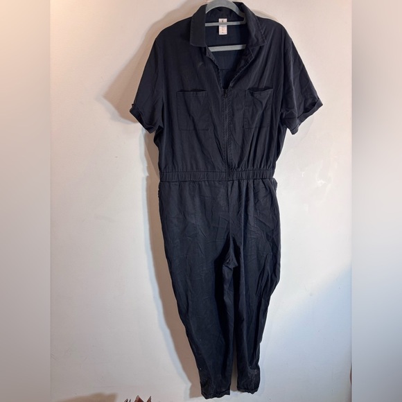 SMASH + TESS Sz S Who We Are Boiler Jumpsuit Zipper Cuffed Hem Short Sleeve - Picture 3 of 14